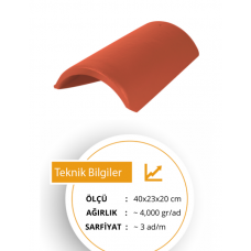 Kırmızı Beton Kiremit Mahya Kırmızı Beton Kiremit Mahya